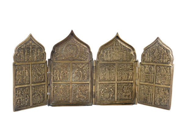 Vierteilige Reiseikone