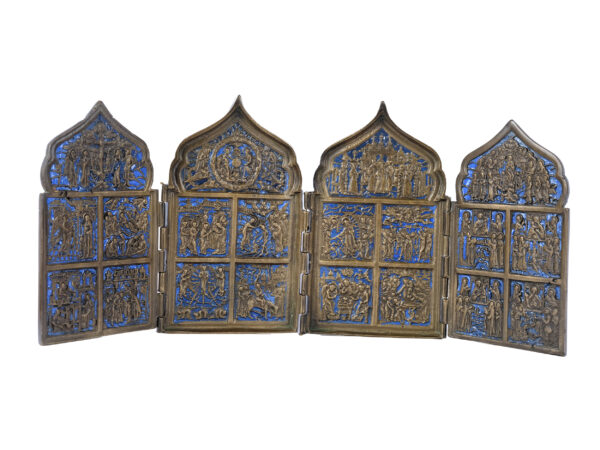 Vierteilige Reiseikone