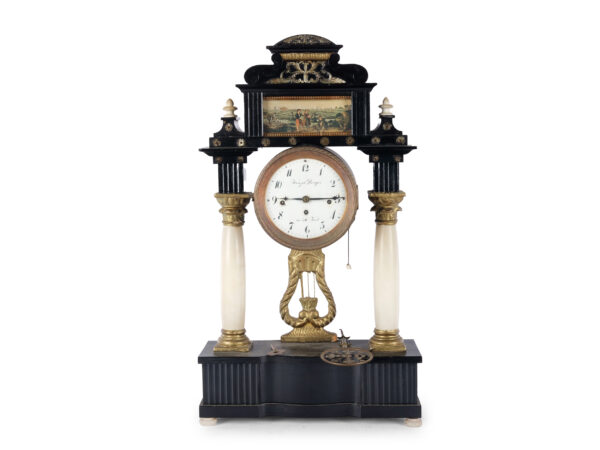 Biedermeier Säulenuhr