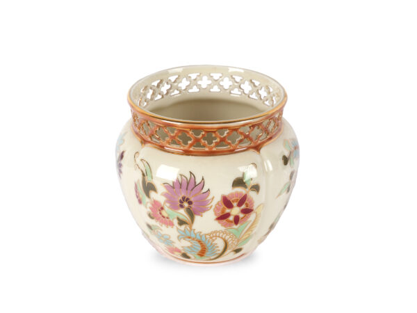 Vase mit durchbrochenem Rand