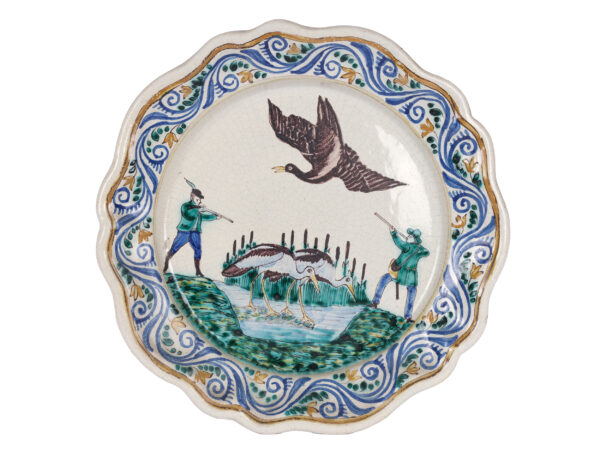 Teller mit Jagdmotiv