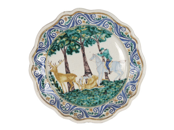 Teller mit Jagdmotiv
