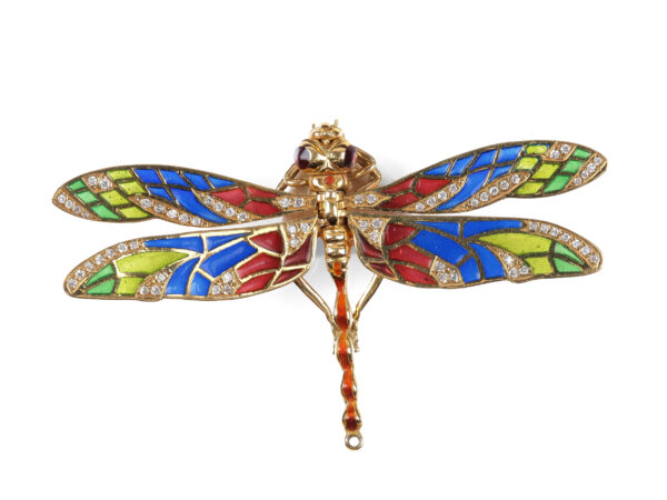 Brosche in Form einer Libelle