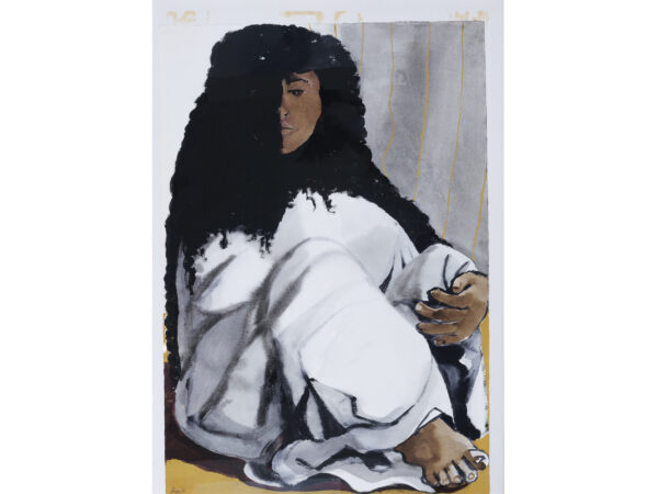 Beduinenfrau in weißem Gewand